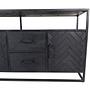 Verona Kleiderschrank Mangoholz Metall Schwarz 4