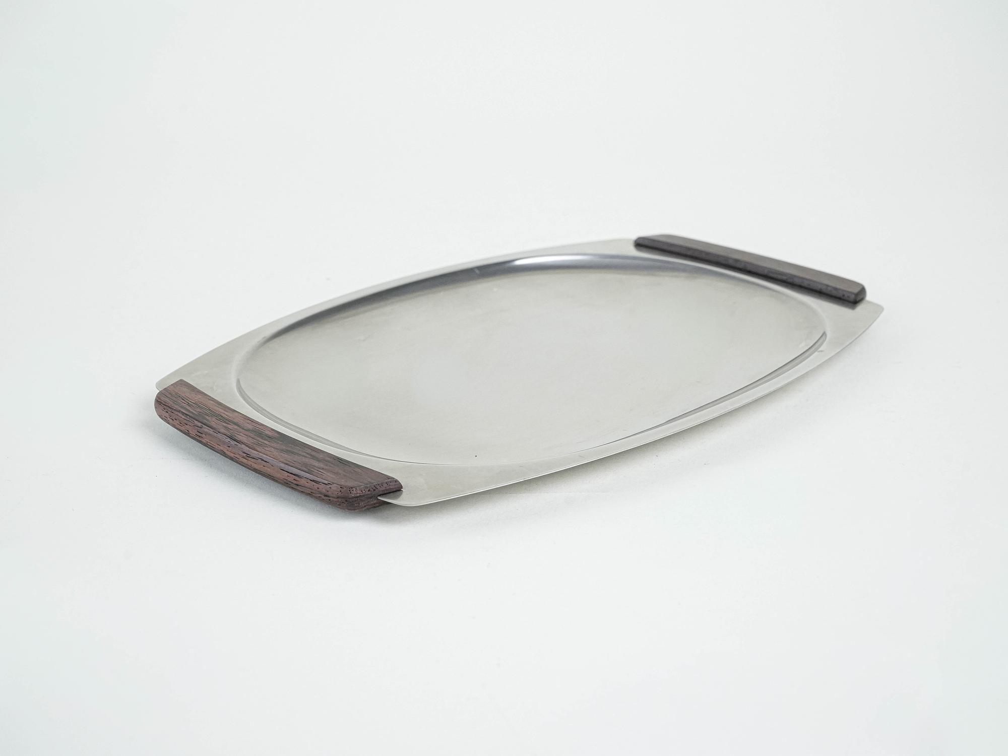 Stainless steel tray 1970s 2
