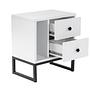 Glimmer Nightstand White with black legs 6