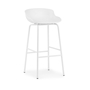 Hyg Barhocker 75 cm Sitzhöhe Kunststoff Stahl Weiß 0