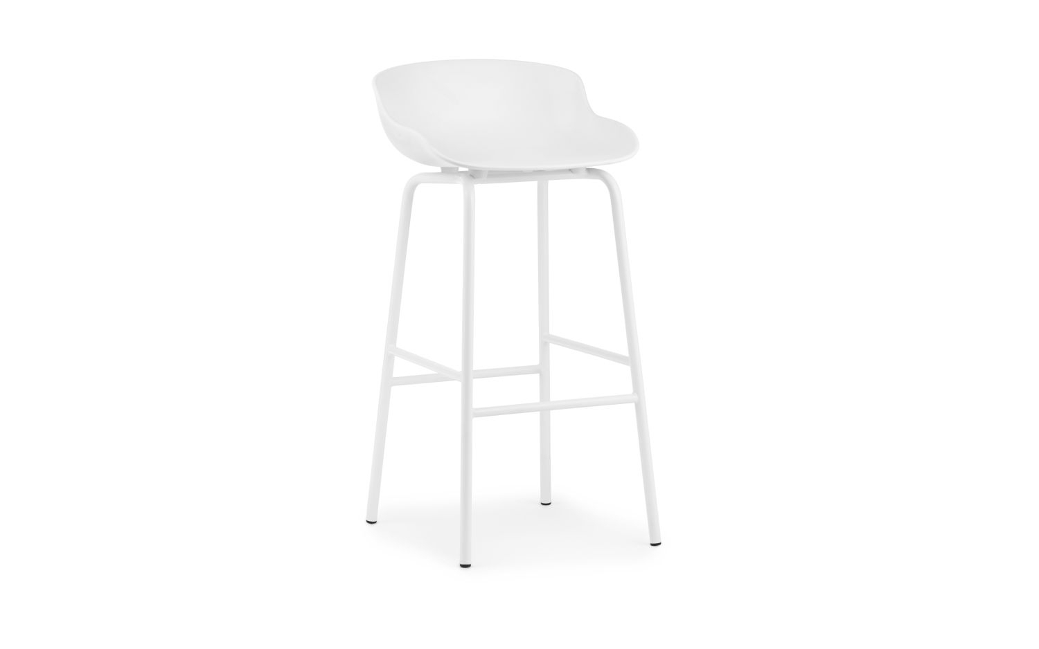 Hyg Barhocker 75 cm Sitzhöhe Kunststoff Stahl Weiß 0