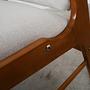 Vintage armchair beech wood textile white 1960s 10