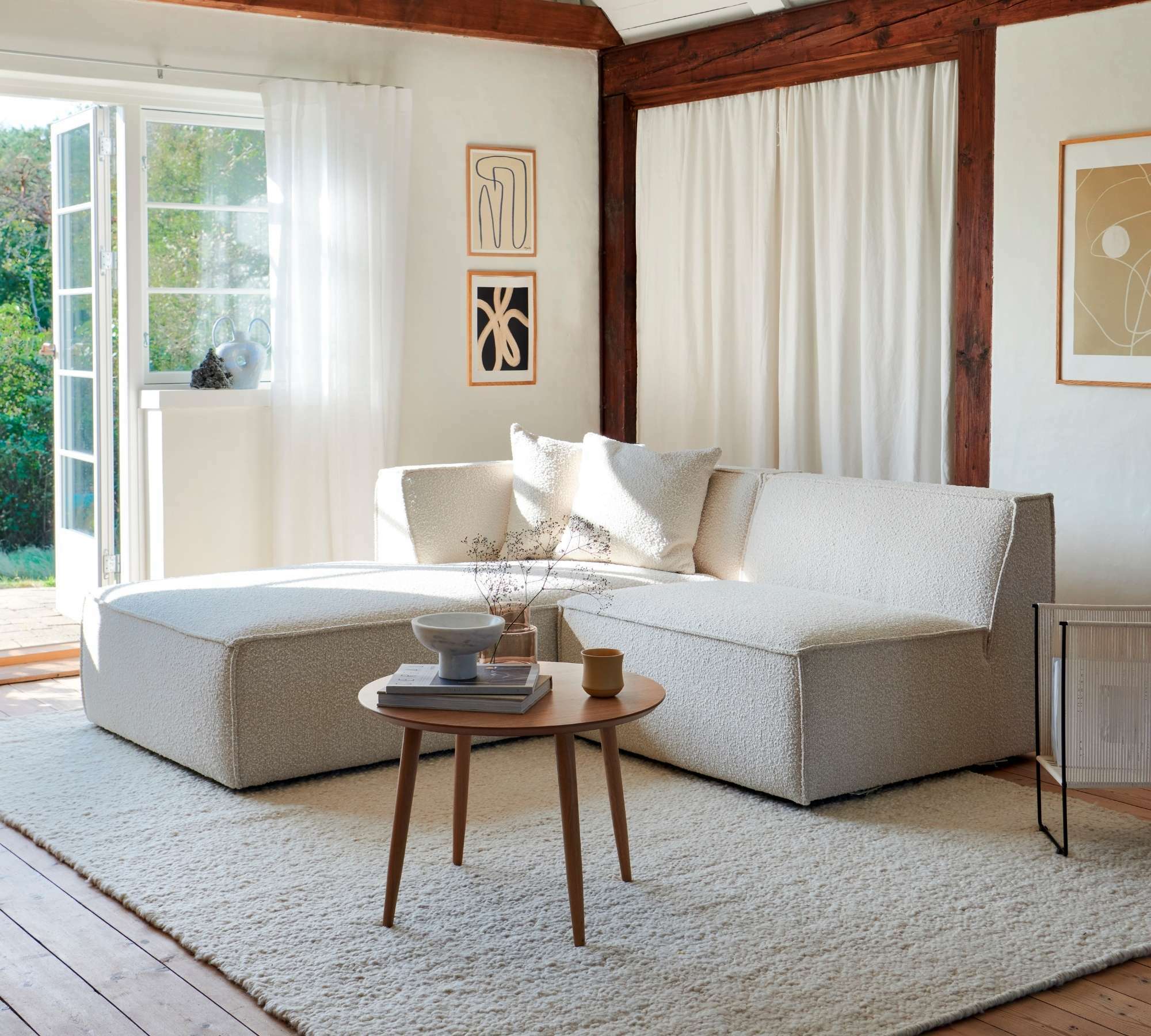 Dane 1-Sitzer Récamiere Links Velour Matt Amber 5