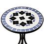 Side table PALAZZO iron ceramic light blue 2