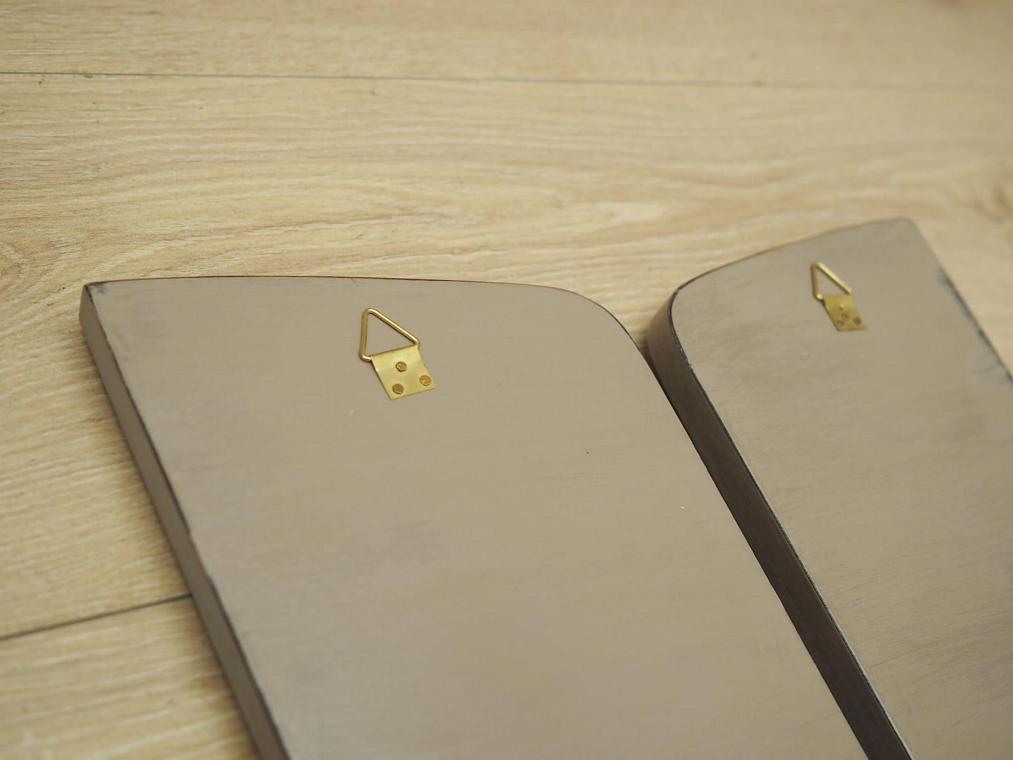 2x Mirror Wood Grey 1960s 13