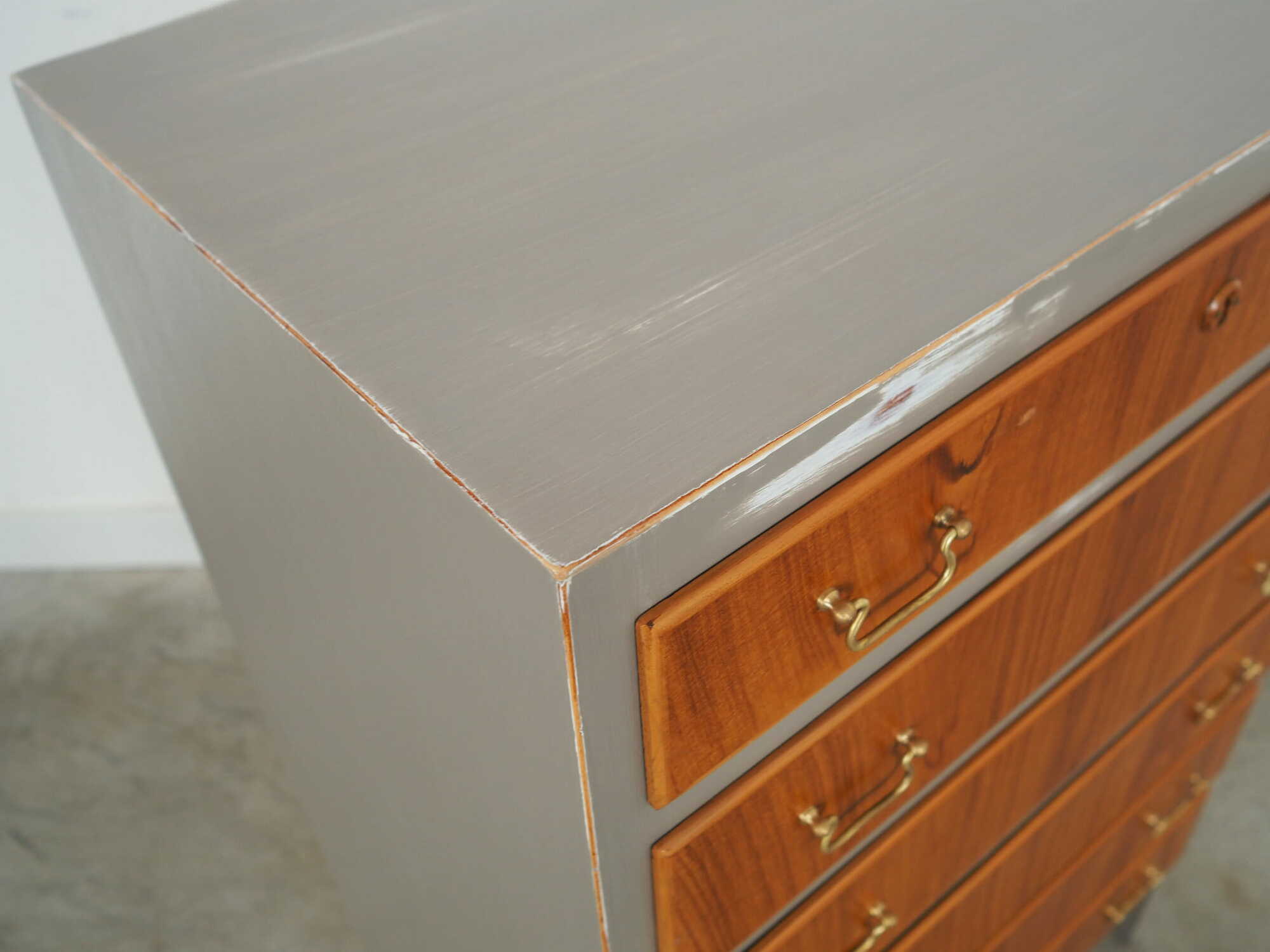 Vintage chest of drawers walnut brown 1960s 7