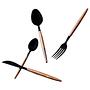 16x Besteck-Set Paris Edelstahl Braun 1