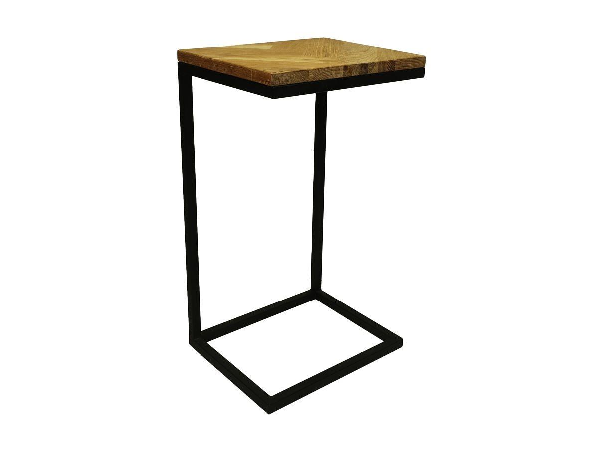 Fishbone Beistelltisch Eiche Metall 1