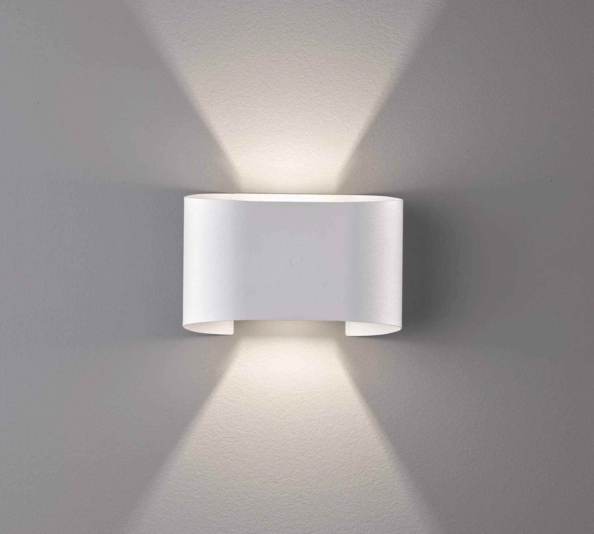 2-flame LED wall lamp aluminum white 1