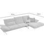 Francis Sofa Récamiere Rechts Textil Metall Grün 8