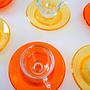 Glass Cup Set Multicolored 1970s 6