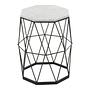 Shalimar Round Side Table Metal Marble 1