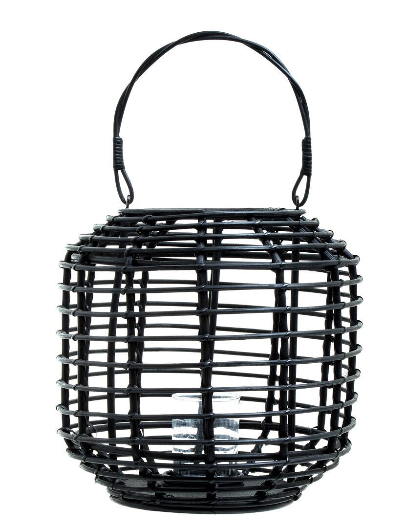 Mataram Rattan Kerzenhalter Schwarz 0