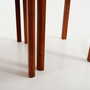 3x Vintage Side Table Teak Brown 1970s 4