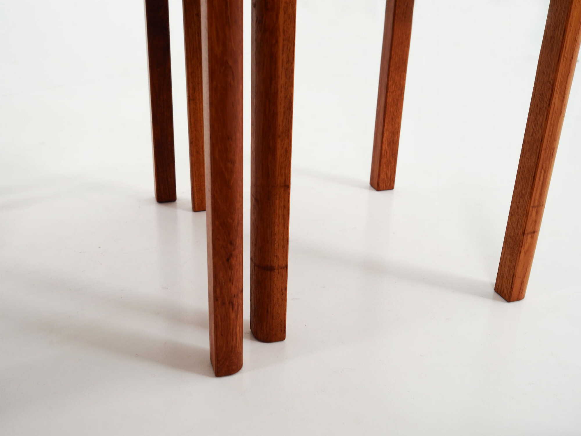 3x Vintage Side Table Teak Brown 1970s 4