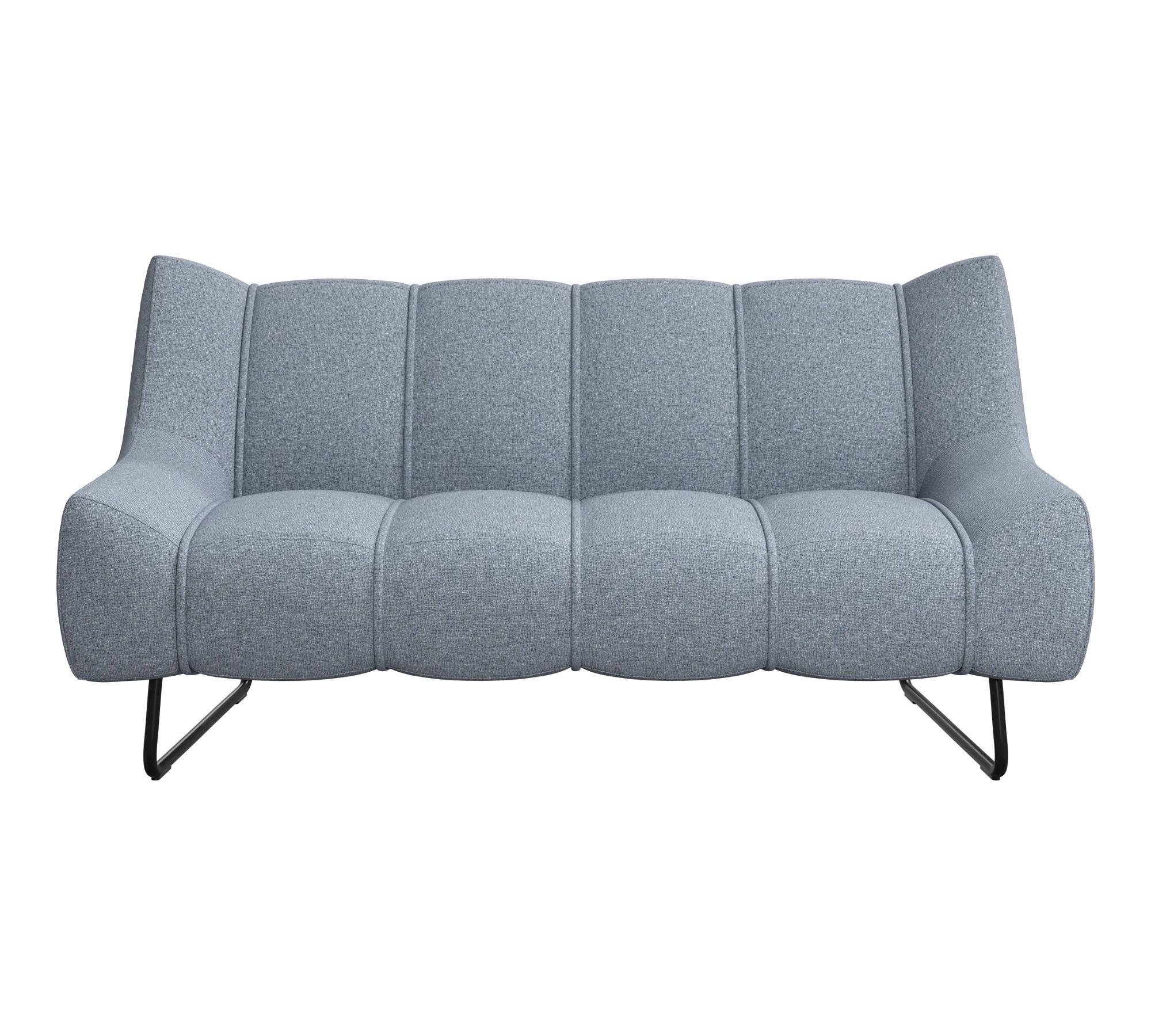 Nawabari Sofa 2-Sitzer Blend-Stoff Hellblau 0