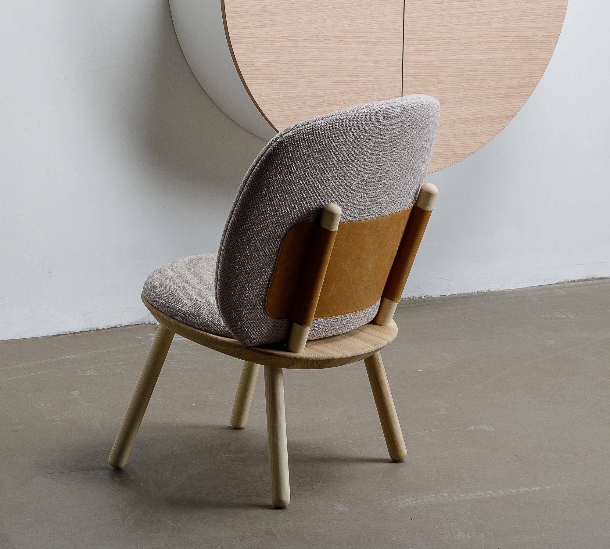 Naïve Armchair Ash wood Fabric Taupe 0