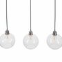 Pendant lamp Elven Glass / Iron 3-bulb 3