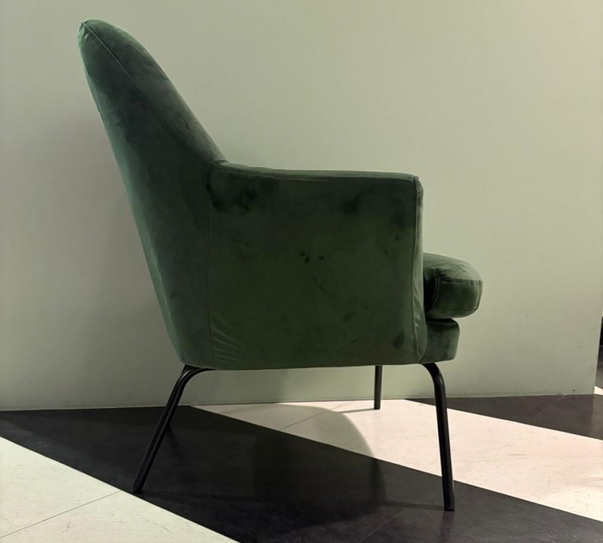 3x Chisa Armlehnstuhl-Set Samt Metall Grün 3