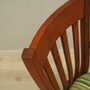 Vintage Sedia con braccioli Legno di teak Tessuto Marrone Anni '70 9