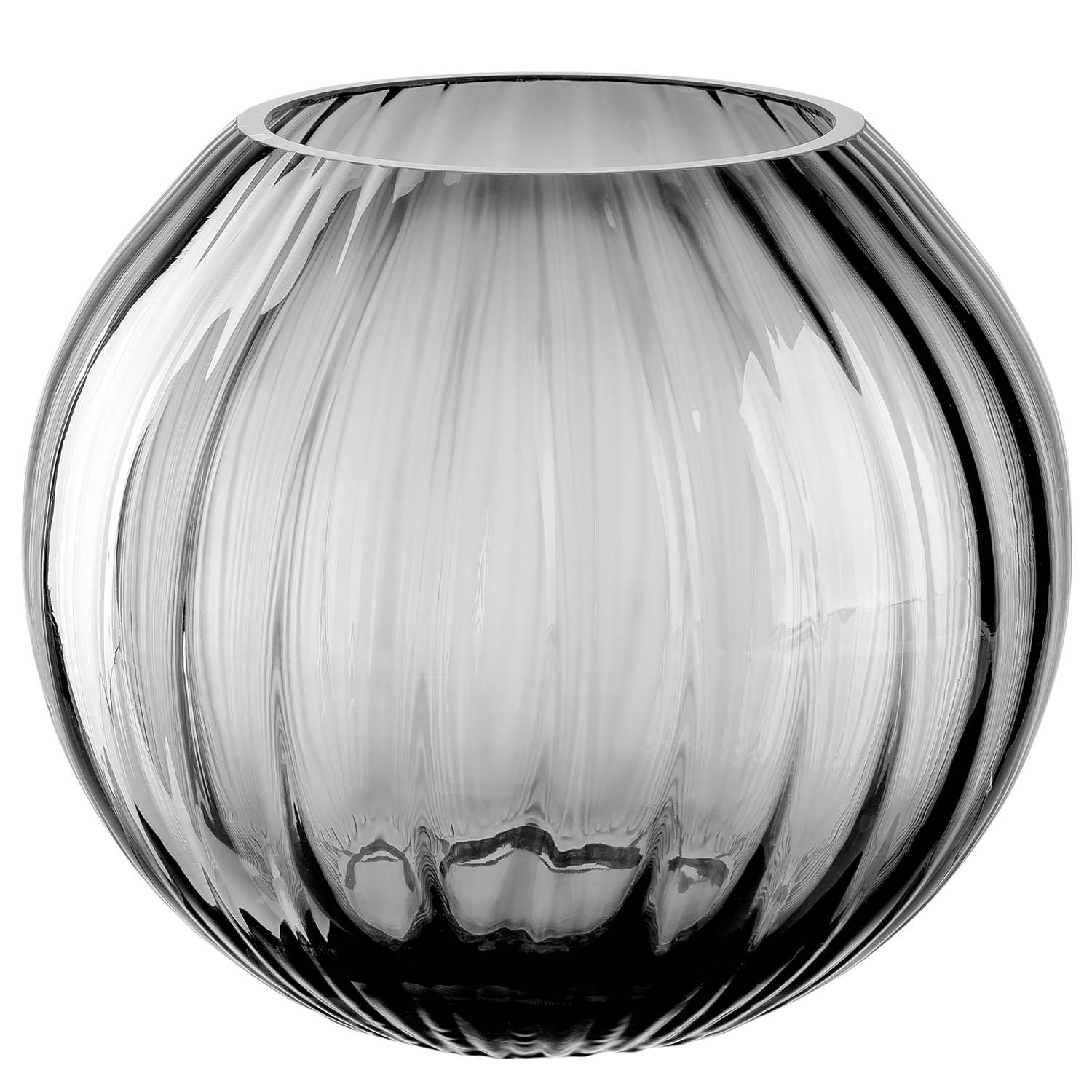 Kugelvase Poesia Kristallglas Grau Ø 15cm 1