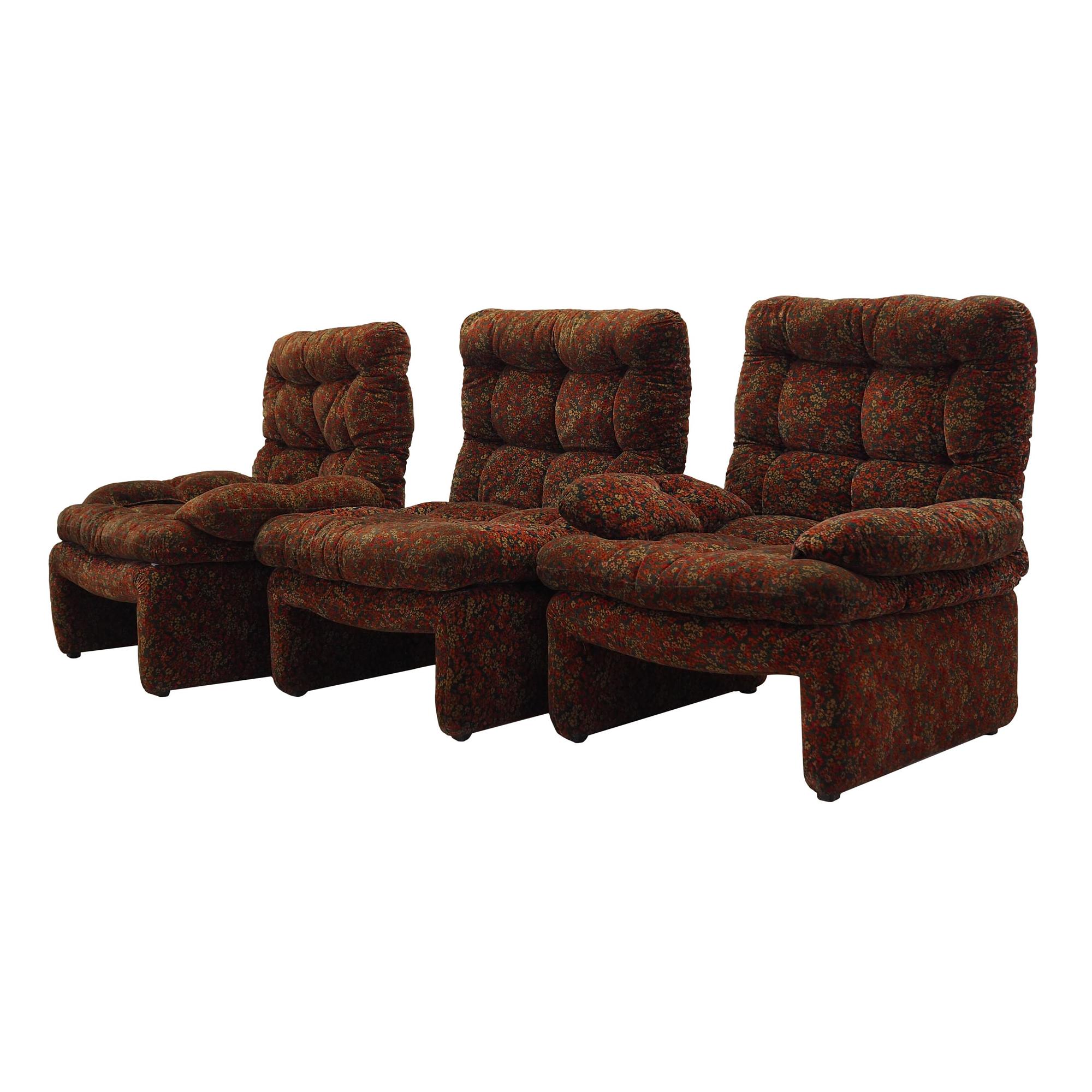 Modulsofa Samt 1960er Jahre 0