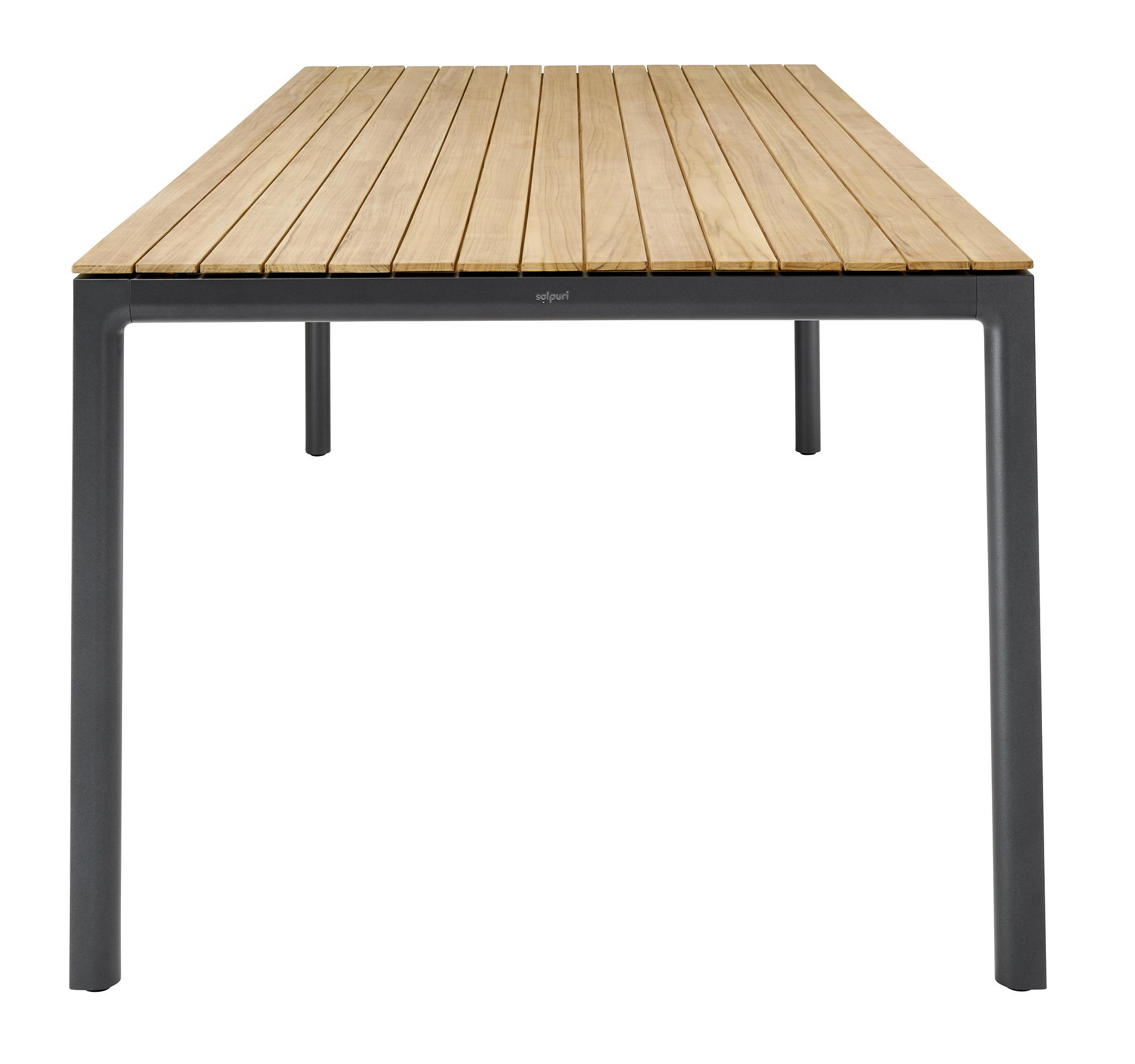 Soft Tisch Aluminium Teak-Platte Anthrazit 2