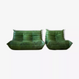Togo Set Lounge 2 pezzi Pelle Pull-Up Verde 0
