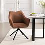 Rotating armchair Solin rust brown 2