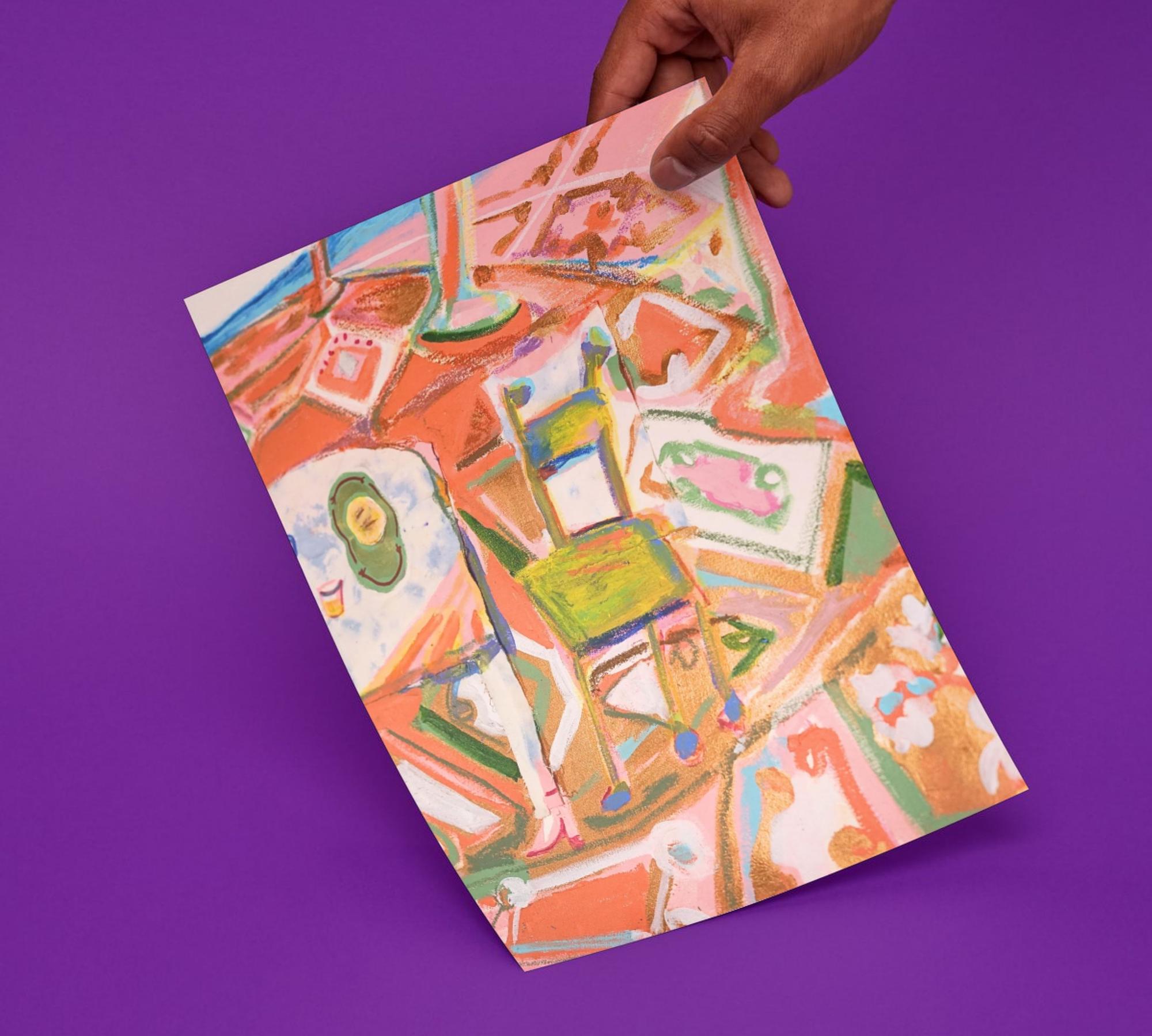 Il Tavolo con arepa hallway Art printMulticolor 5