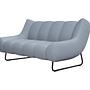 Nawabari Sofa 2-Sitzer Blend-Stoff Hellblau 1