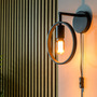 Wall lamp Metal Black 1