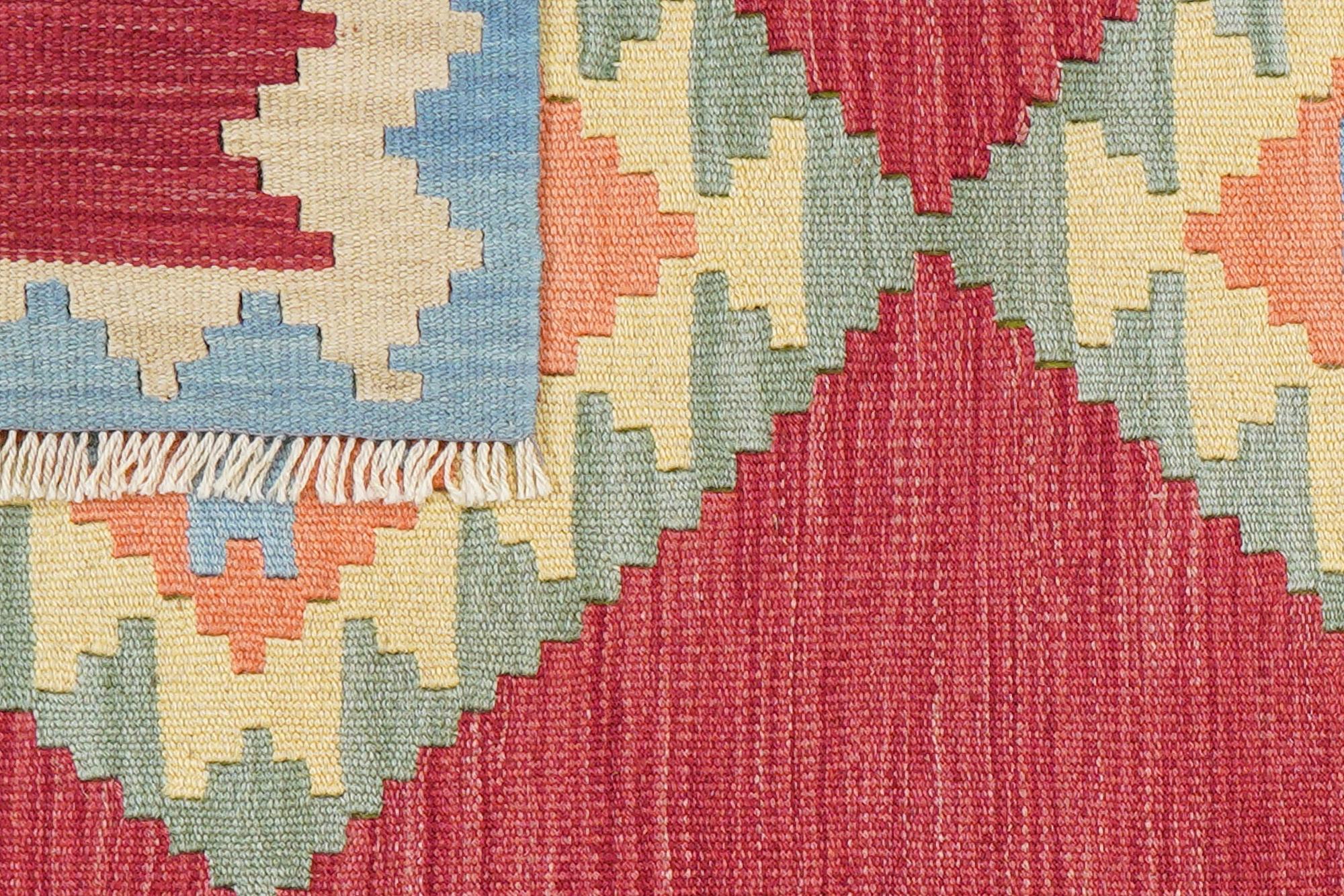 Kelim Gashgai Teppich Wolle Rot 4