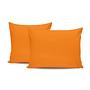 2x Pillowcase Ranforce Cotton Orange 0
