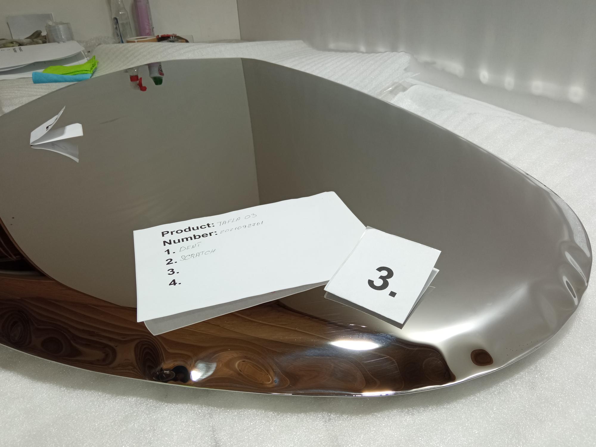 Table Mirror O3 Stainless Steel Polished Silver 5