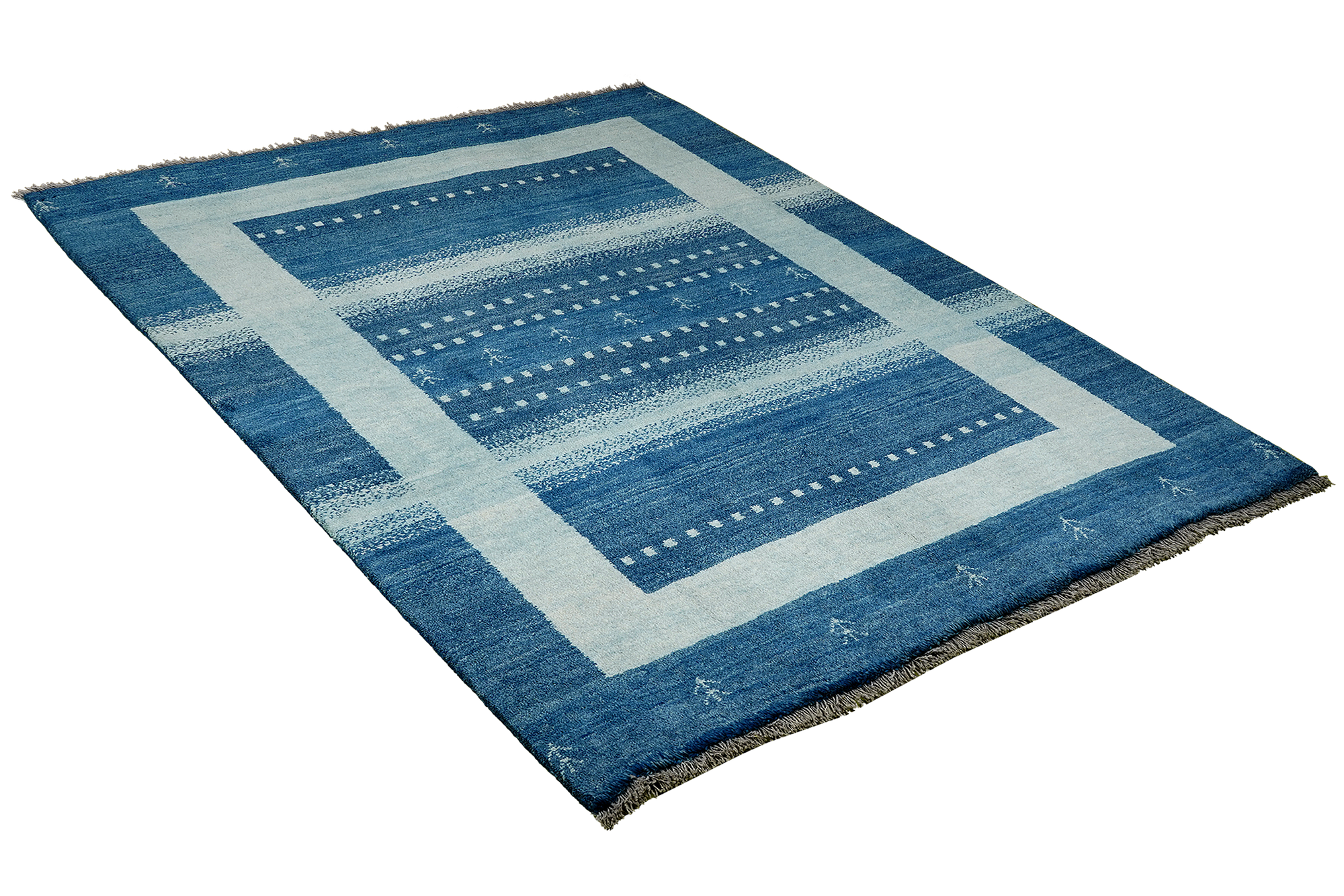 Gabbeh Sonnat Teppich Wolle Blau 2