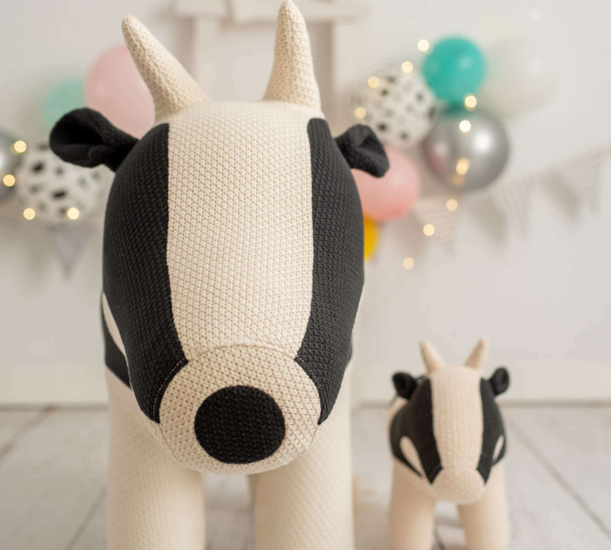 Cow Maxi plush toy Cotton Wood White Spotted 1