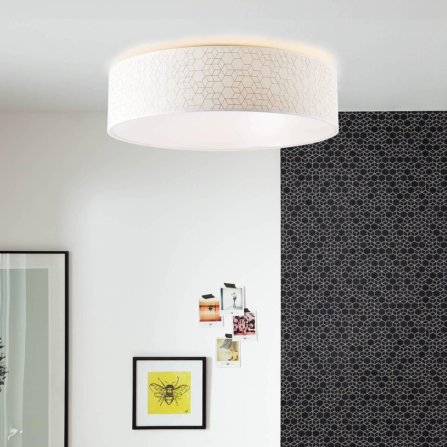 Galance II Deckenleuchte Papier Edelstahl 4-flammig 2