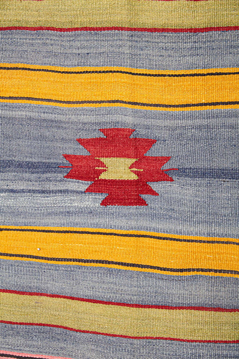 Vintage Anatolian Kilim Handgewebt Wolle 1960er Jahre 1