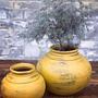 Handmade pot Ceramic Yellow 1