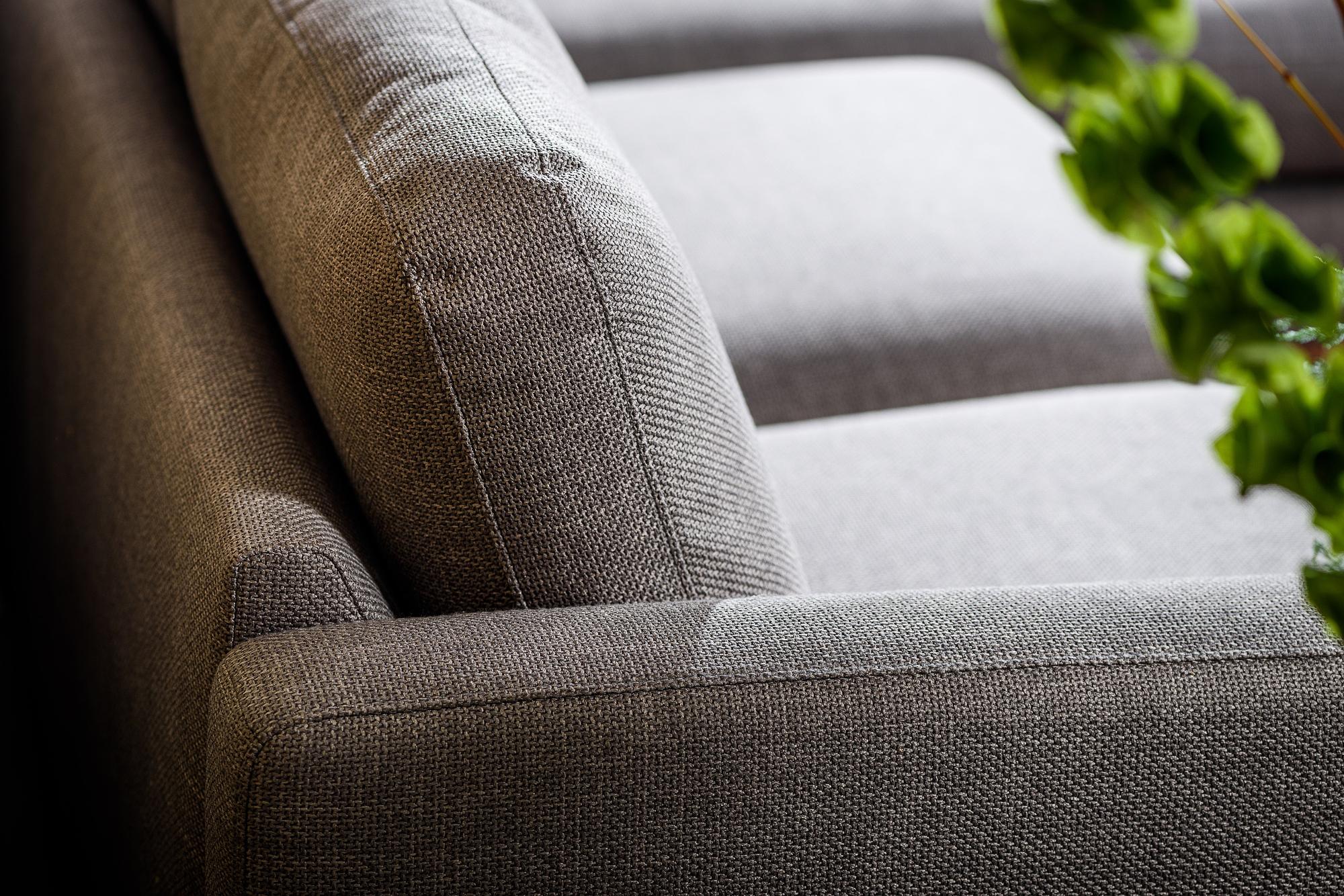 Sofa 3-Sitzer Chaiselongue Links Rechts Woven Grau 5