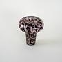 Leopard print glass vase brown 4