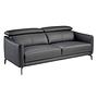 Sofa 3-seater Leather Black 0