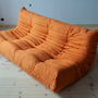 Togo Sofa 3-Sitzer Textil Orange 2