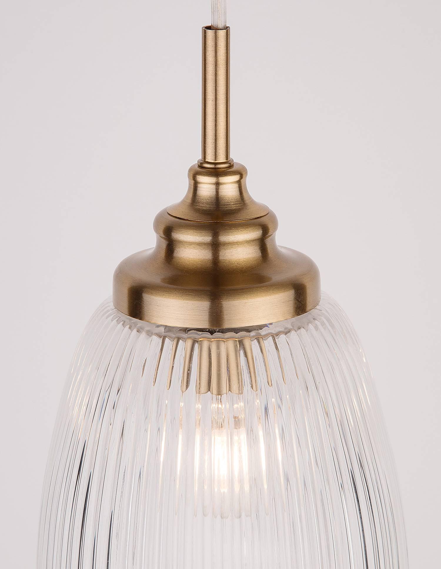 Moon Type A Pendant Lamp Clear Glass Aluminum Single-Bulb 3