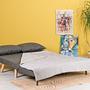 Foldable Sofa Bed 2-seater Dark Grey 4