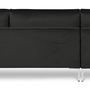 Portobello Sofa Récamiere Links Samt Metall Schwarz 2