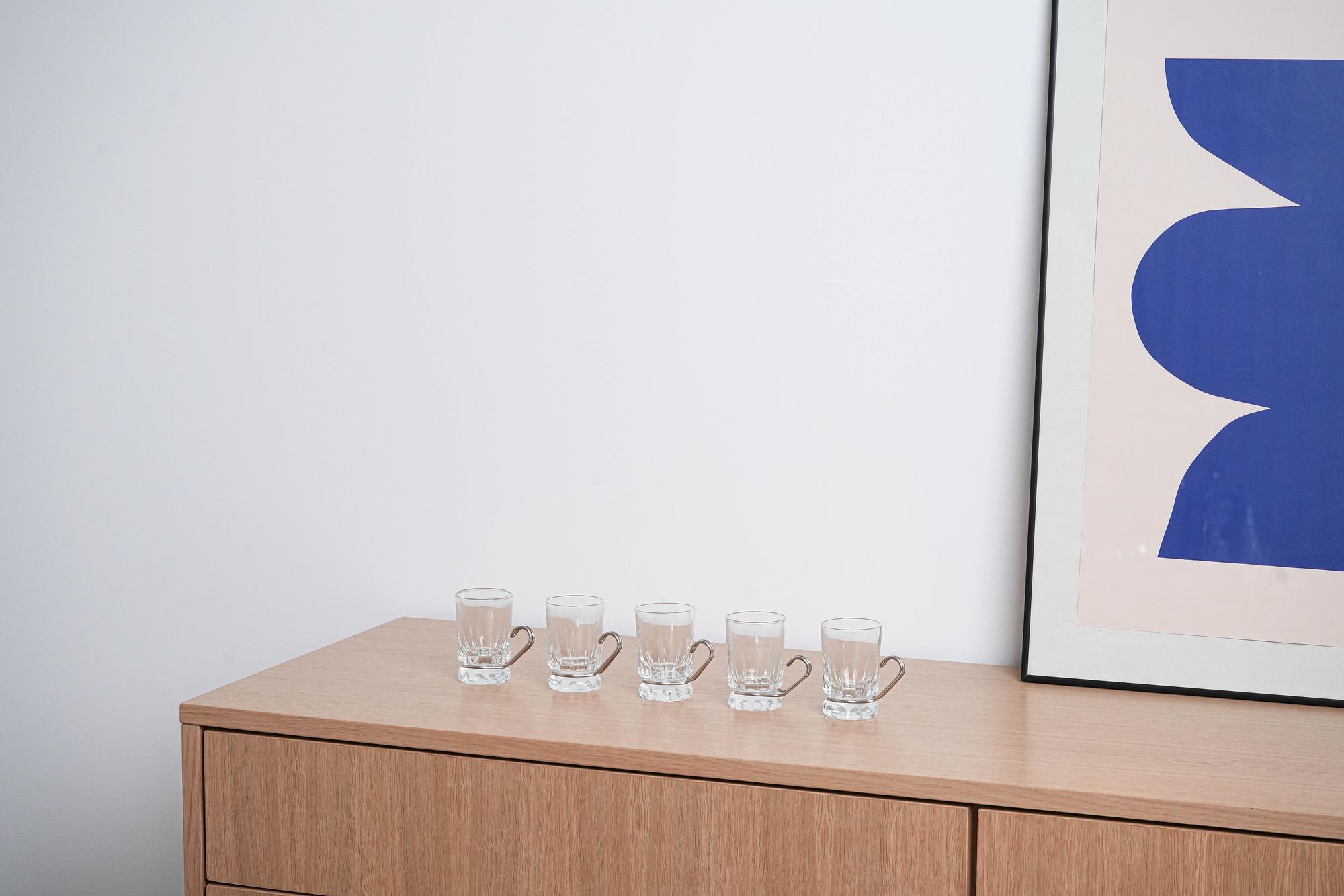 Tea glass set Transparent 1970s 6