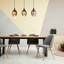 3-Light Pendant Light Lavus Type C Colored Glass Iron 2
