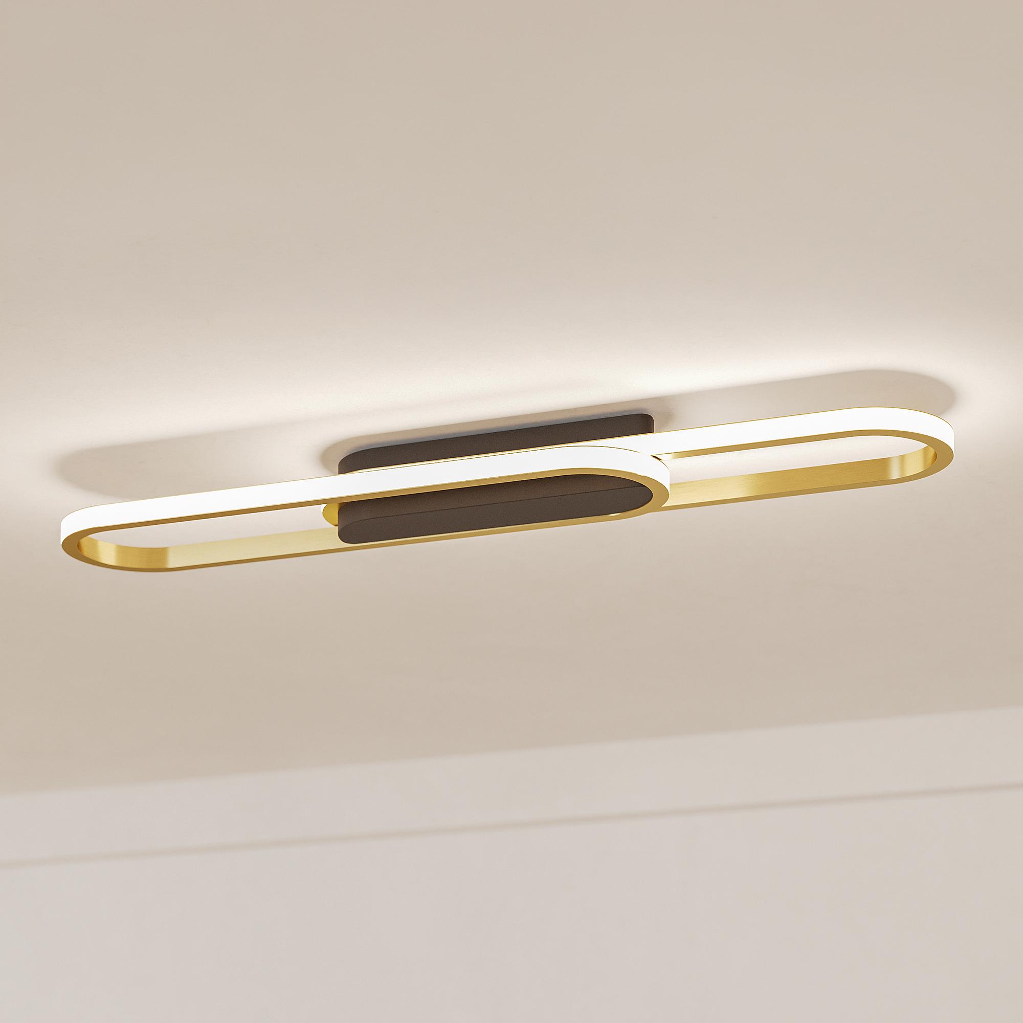 LED Ceiling Lamp Conivarena Aluminum Black 0